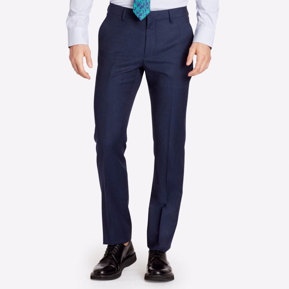 Bonobos Stretch Wool Dress Pants 32x34 Navy Tailor